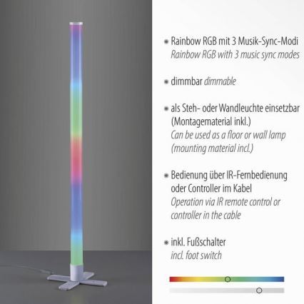 Leuchten Direkt 19902-21 - LED RGB prigušiva lampa RINGO LED/10W/230V + daljinski upravljač