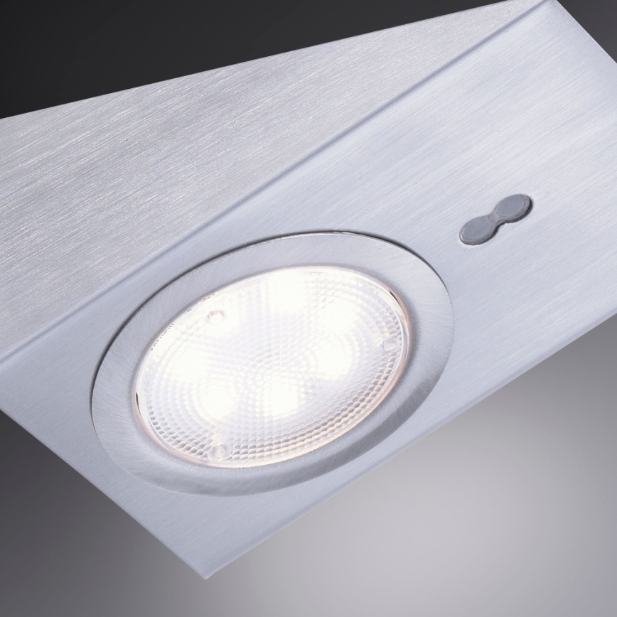 Leuchten Direkt 84111-55-3 - Komplet od 3 LED osvetljenja za nameštaj sa senzorom THEO LED/3,6W/230V