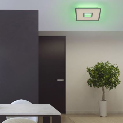 Leuchten Direkt 11645-16 - LED RGB Prigušiva plafonjera RECESS LED/22,5W/230V + LED/5W + Daljinski upravljač