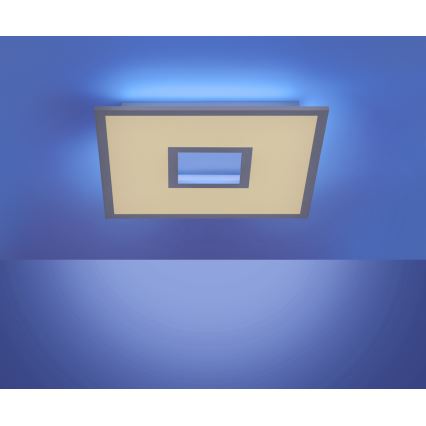 Leuchten Direkt 11645-16 - LED RGB Prigušiva plafonjera RECESS LED/22,5W/230V + LED/5W + Daljinski upravljač
