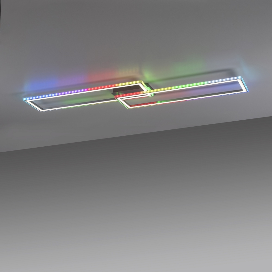 Leuchten Direkt 14635-55 - LED RGB Prigušiva stropna svjetiljka FELIX LED/34,5W/230V + daljinski upravljač