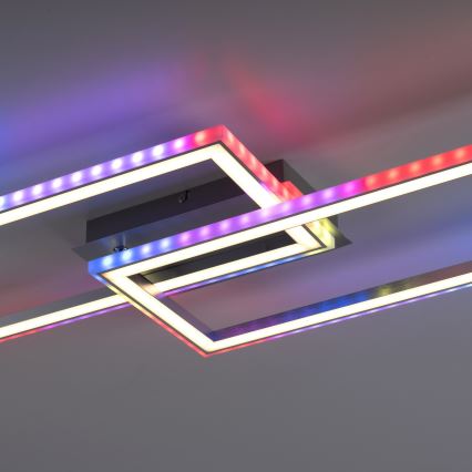 Leuchten Direkt 14635-55 - LED RGB Prigušiva stropna svjetiljka FELIX LED/34,5W/230V + daljinski upravljač