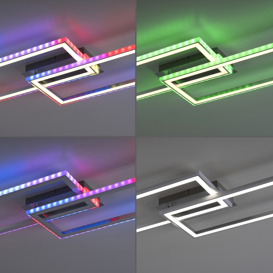 Leuchten Direkt 14635-55 - LED RGB Prigušiva stropna svjetiljka FELIX LED/34,5W/230V + daljinski upravljač