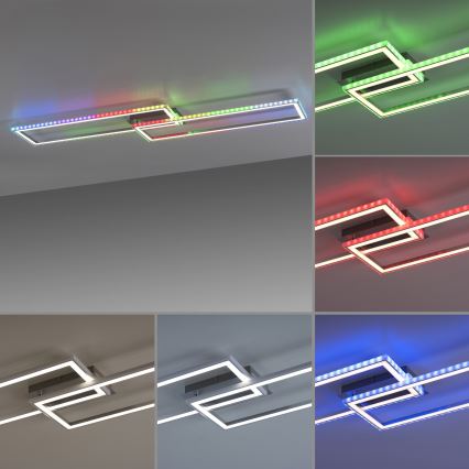 Leuchten Direkt 14635-55 - LED RGB Prigušiva stropna svjetiljka FELIX LED/34,5W/230V + daljinski upravljač