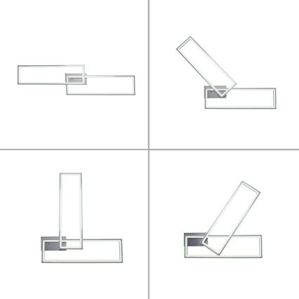 Leuchten Direkt 14635-55 - LED RGB Prigušiva stropna svjetiljka FELIX LED/34,5W/230V + daljinski upravljač