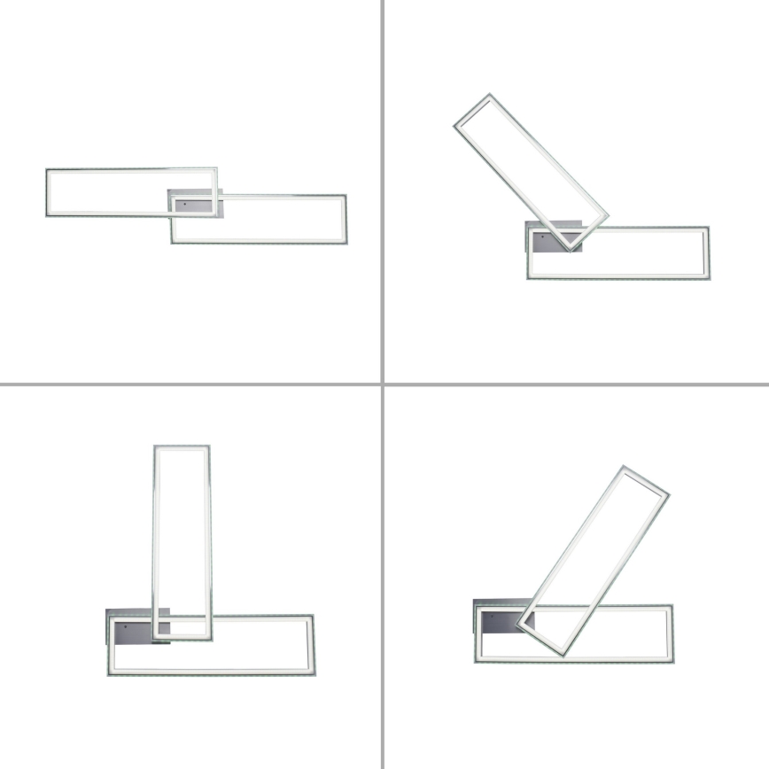 Leuchten Direkt 14635-55 - LED RGB Prigušiva stropna svjetiljka FELIX LED/34,5W/230V + daljinski upravljač