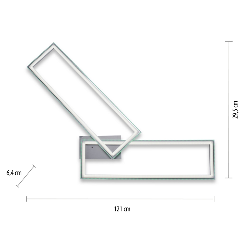 Leuchten Direkt 14635-55 - LED RGB Prigušiva stropna svjetiljka FELIX LED/34,5W/230V + daljinski upravljač