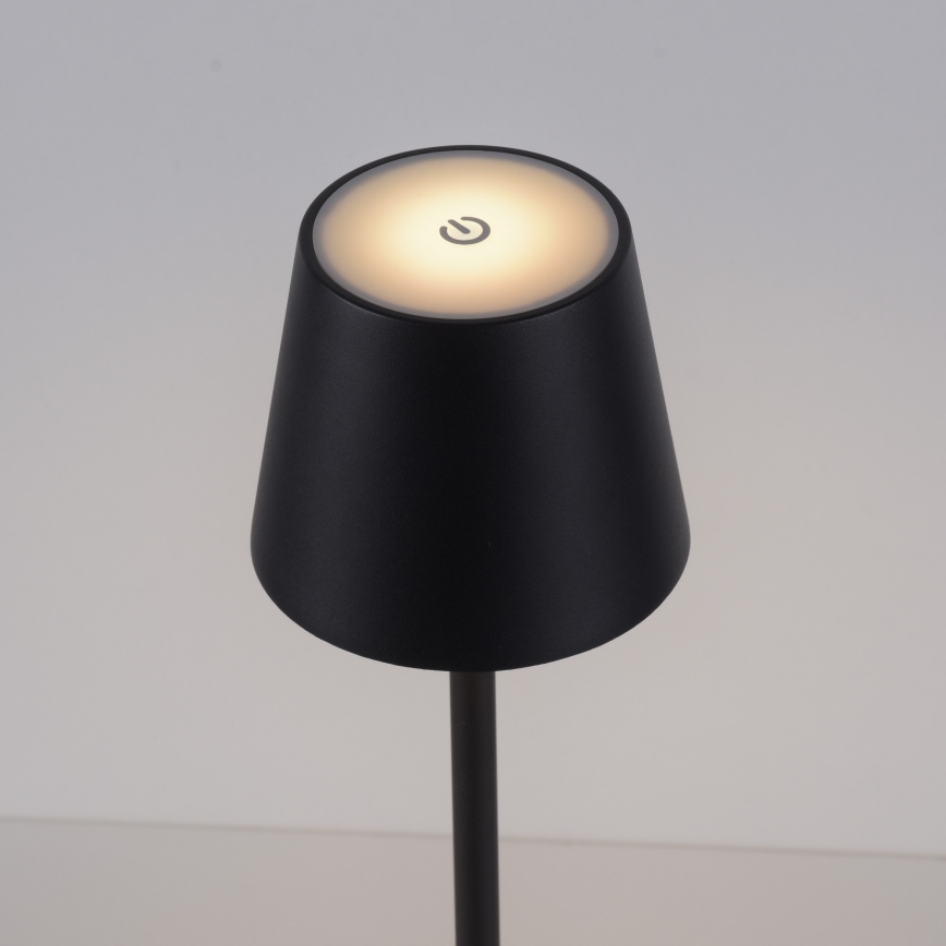 Leuchten Direkt 19250-18 - LED Spoljašnja prigušiva punjiva stona lampa EURIA LED/3W/5V 2600 mAh IP54 crno