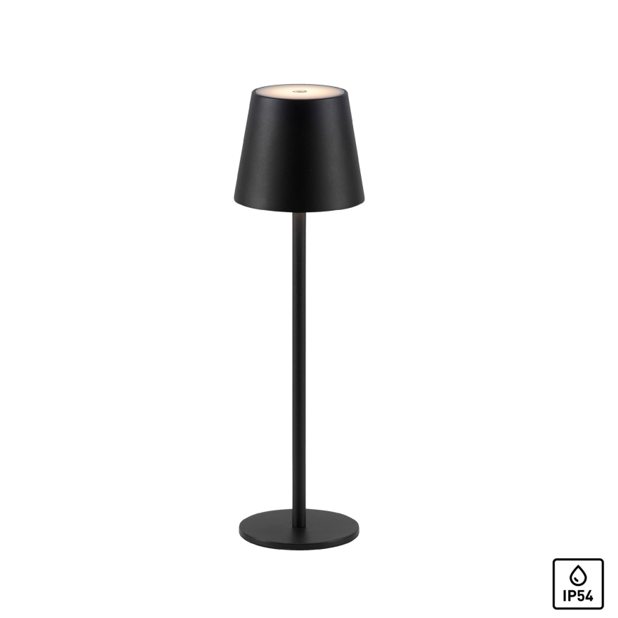 Leuchten Direkt 19250-18 - LED Spoljašnja prigušiva punjiva stona lampa EURIA LED/3W/5V 2600 mAh IP54 crno