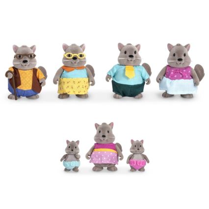 Li'l Woodzeez - Set za igru BUSTLEBERRY porodica veverica