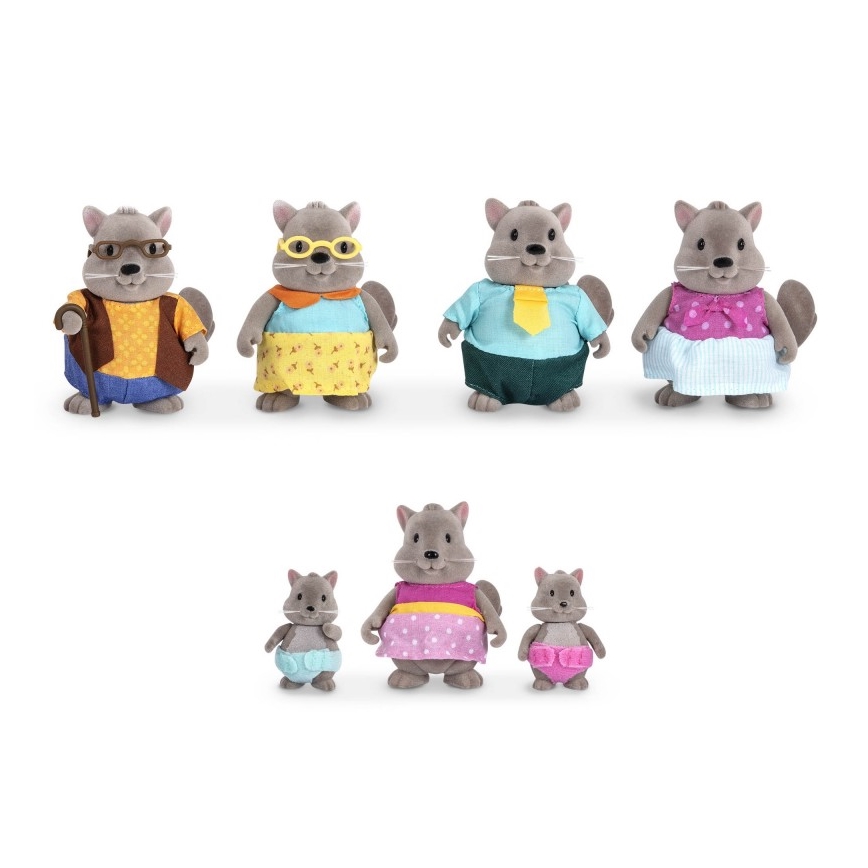 Li'l Woodzeez - Set za igru BUSTLEBERRY porodica veverica