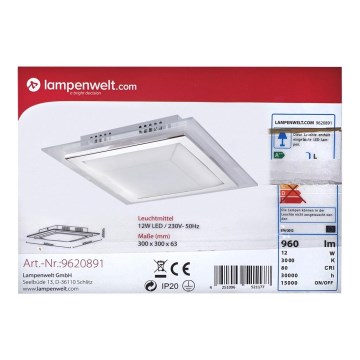 Lindby - LED Plafonjera ALESSIO LED/12W/230V