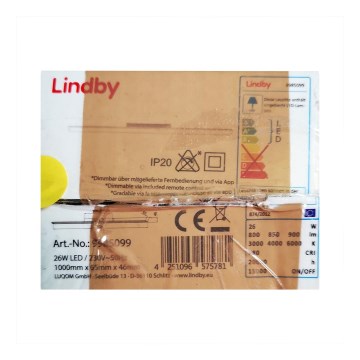 Lindby - prigušiva LED plafonska svetiljka IBBE LED/26W/230V Wi-Fi Tuya