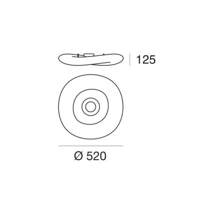 Linea Light 8006 - LED Prigušiva stropna svjetiljka MR. MAGOO LED/23W/230V pr. 52 cm