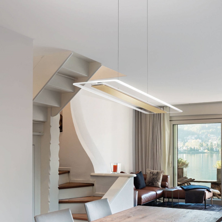 Linea Light 8939 - LED luster na sajli ANTILE LED/45W/230V CRI 90 bela/zlatna