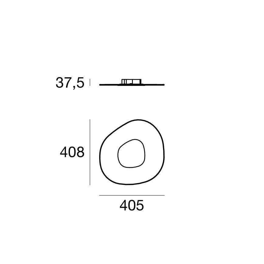 Linea Light 90345 - LED Plafonjera ANTIGUA LED/19W/230V 40,8 cm CRI 90 bela