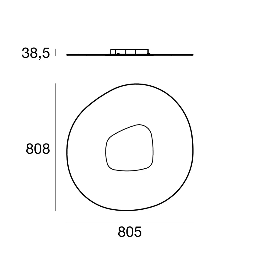 Linea Light 90347 - LED Plafonjera ANTIGUA LED/46W/230V 80,8 cm CRI 90 bela