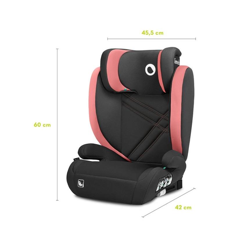 Lionelo - Auto sedište HUGO i-Size 100-150 cm crno/roze