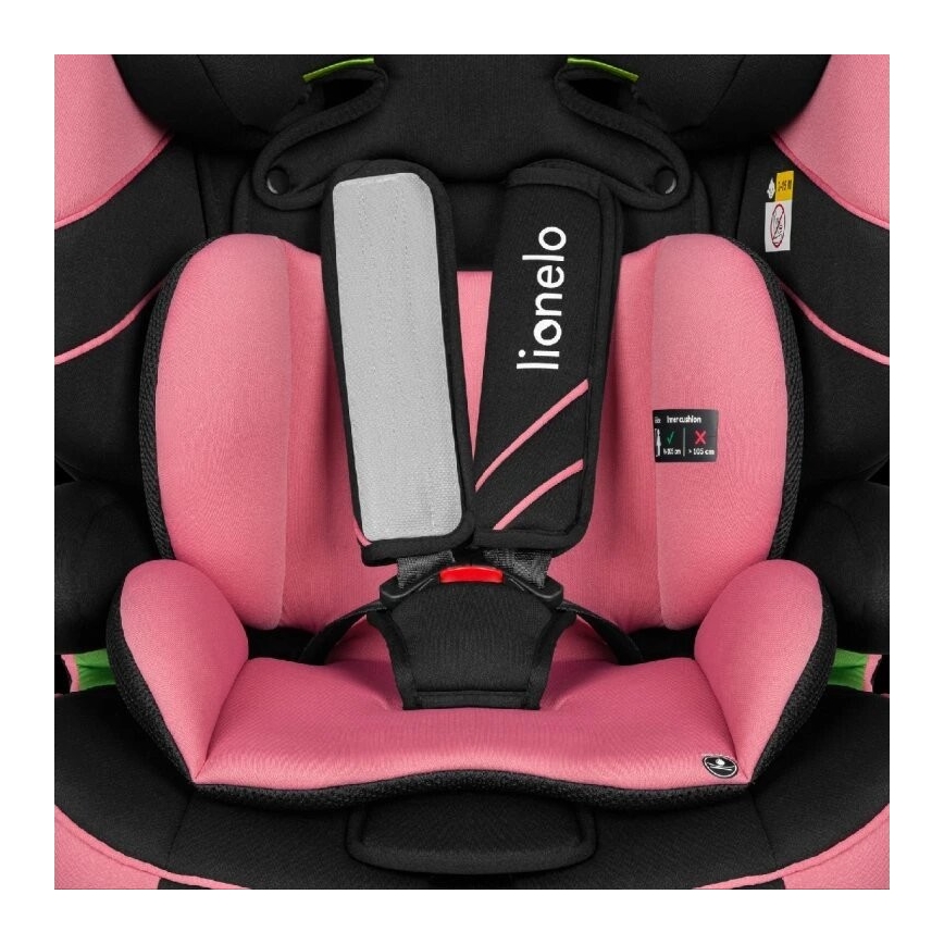 Lionelo - Auto sedište LEVI ONE i-Size 76-150 cm crno/roze