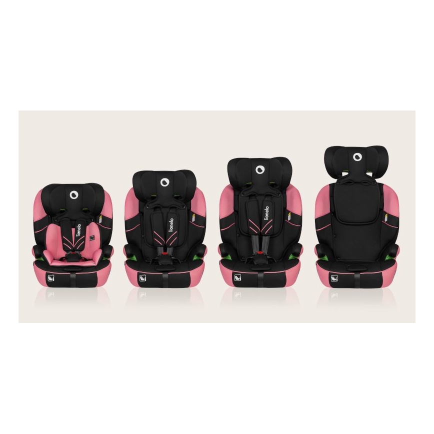 Lionelo - Auto sedište LEVI ONE i-Size 76-150 cm crno/roze