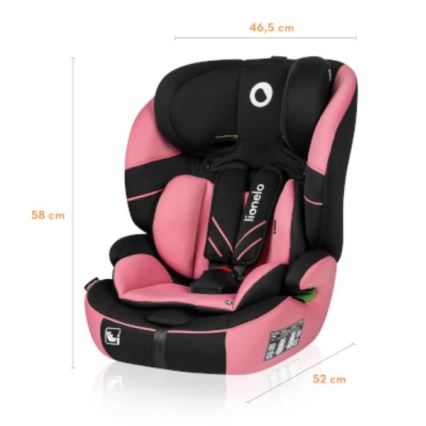 Lionelo - Auto sedište LEVI ONE i-Size 76-150 cm crno/roze