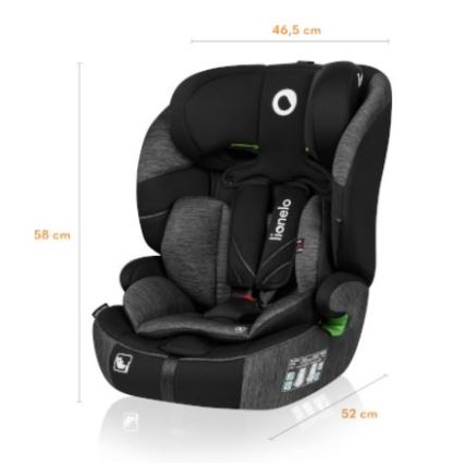 Lionelo - Auto sedište LEVI ONE i-Size 76-150 cm crno/sivo