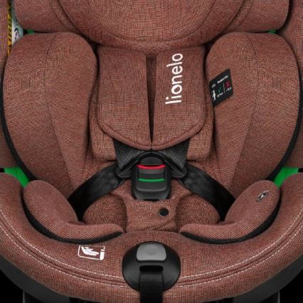 Lionelo - Auto sedište sa bazom rotirajuća HARMONY i-Size 40-150 cm cigla
