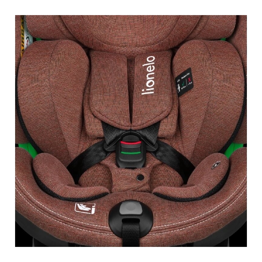Lionelo - Auto sedište sa bazom rotirajuća HARMONY i-Size 40-150 cm cigla