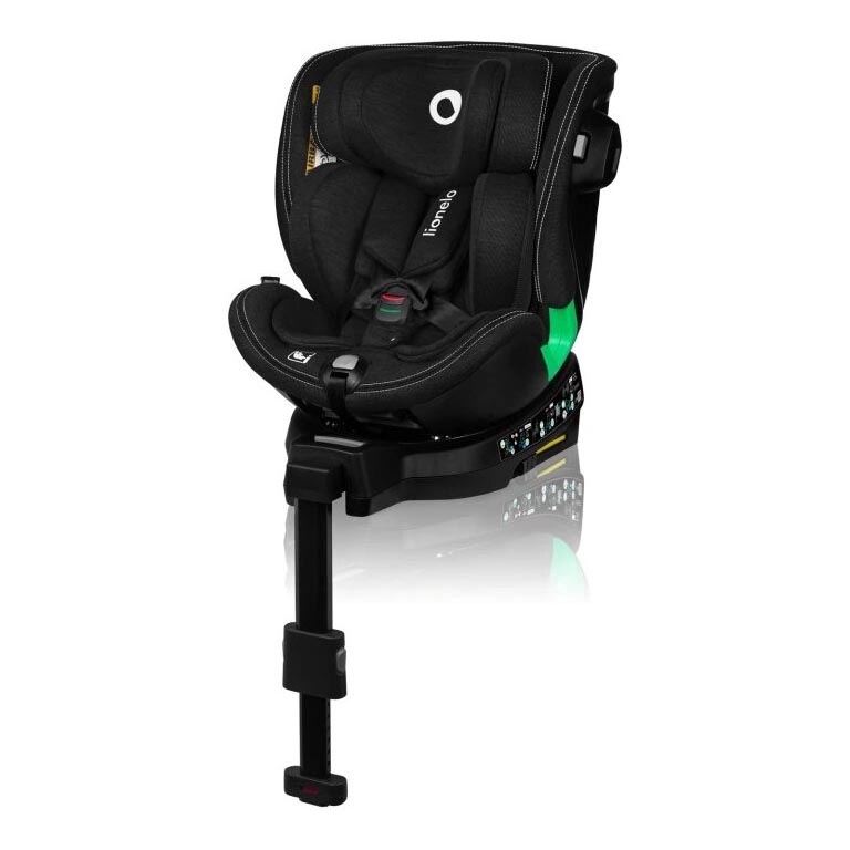 Lionelo - Auto sedište sa bazom rotirajuća HARMONY i-Size 40-150 cm crno