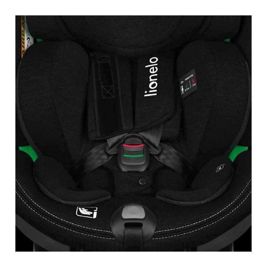 Lionelo - Auto sedište sa bazom rotirajuća HARMONY i-Size 40-150 cm crno