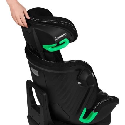 Lionelo - Auto sedište sa bazom rotirajuća HARMONY i-Size 40-150 cm crno