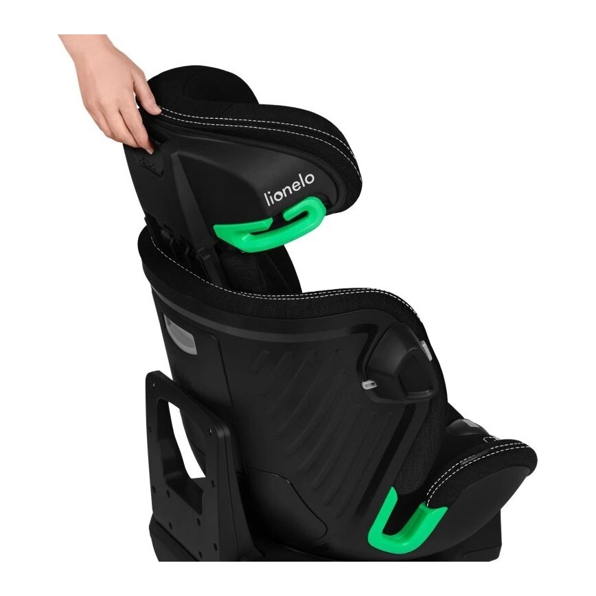 Lionelo - Auto sedište sa bazom rotirajuća HARMONY i-Size 40-150 cm crno