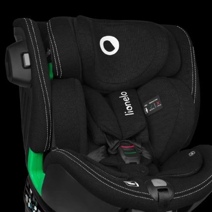 Lionelo - Auto sedište sa bazom rotirajuća HARMONY i-Size 40-150 cm crno