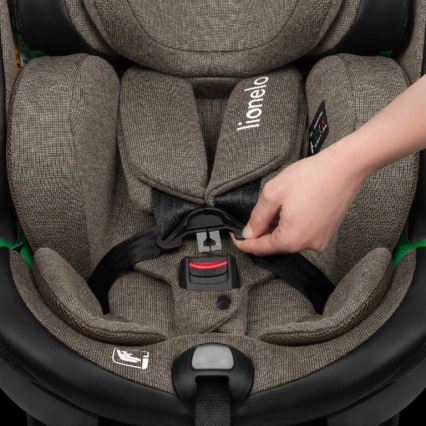 Lionelo - Auto sedište sa bazom rotirajuća HARMONY i-Size 40-150 cm crno/maslinasta