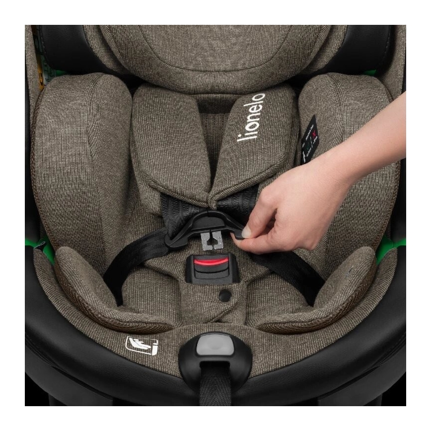 Lionelo - Auto sedište sa bazom rotirajuća HARMONY i-Size 40-150 cm crno/maslinasta