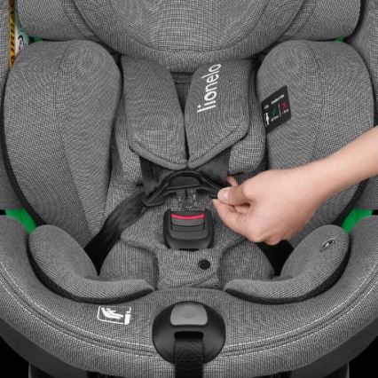 Lionelo - Auto sedište sa bazom rotirajuća HARMONY i-Size 40-150 cm crno/sivo