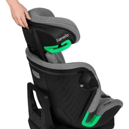 Lionelo - Auto sedište sa bazom rotirajuća HARMONY i-Size 40-150 cm crno/sivo