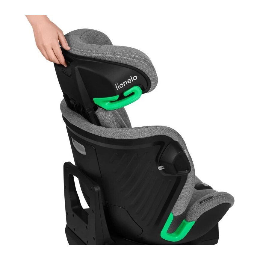 Lionelo - Auto sedište sa bazom rotirajuća HARMONY i-Size 40-150 cm crno/sivo