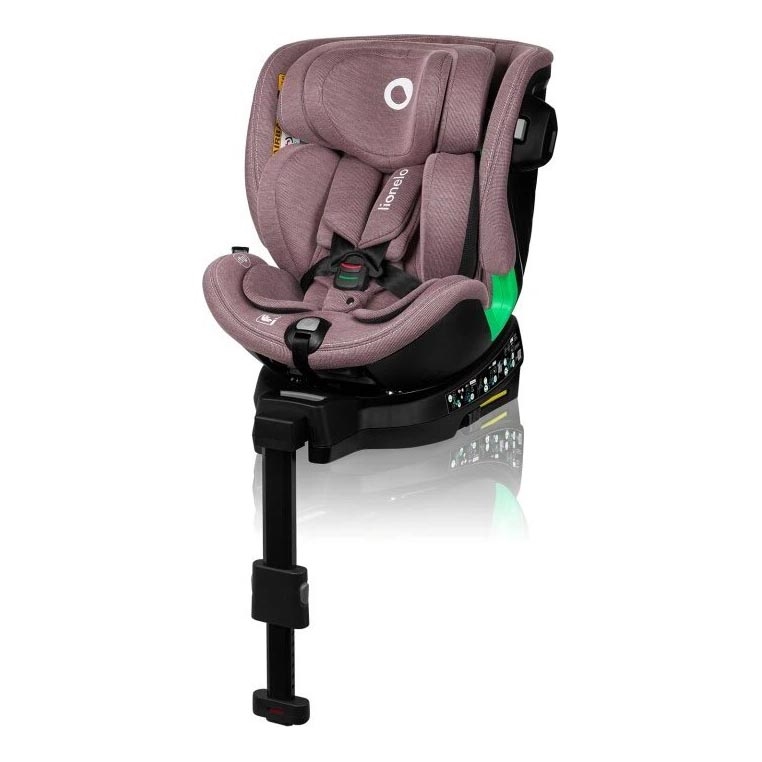 Lionelo - Auto sedište sa bazom rotirajuća HARMONY i-Size 40-150 cm roze