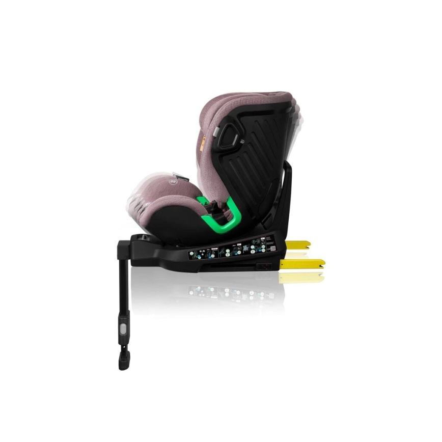 Lionelo - Auto sedište sa bazom rotirajuća HARMONY i-Size 40-150 cm roze