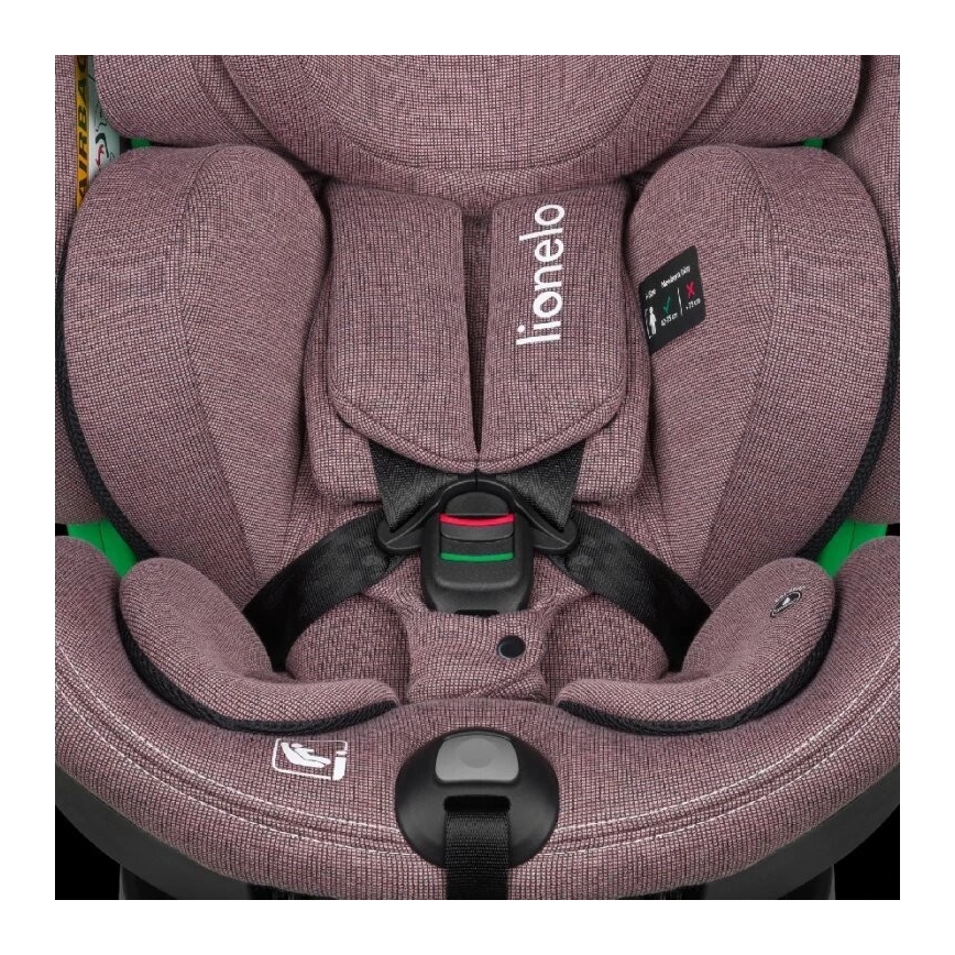 Lionelo - Auto sedište sa bazom rotirajuća HARMONY i-Size 40-150 cm roze