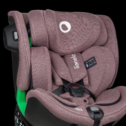 Lionelo - Auto sedište sa bazom rotirajuća HARMONY i-Size 40-150 cm roze
