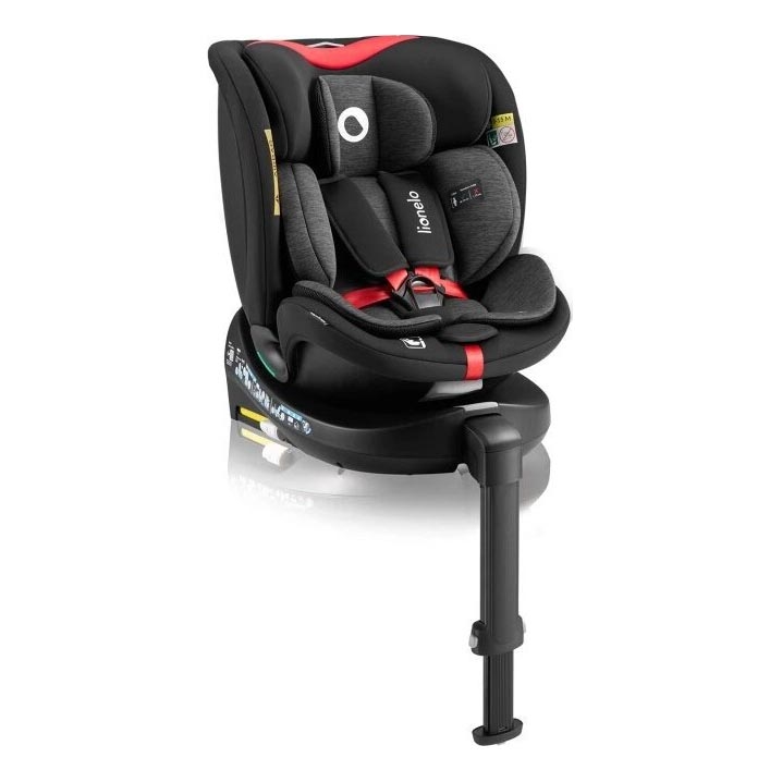 Lionelo - Auto sedište sa bazom rotirajuća NAVY i-Size 40-150 cm crno/crveno