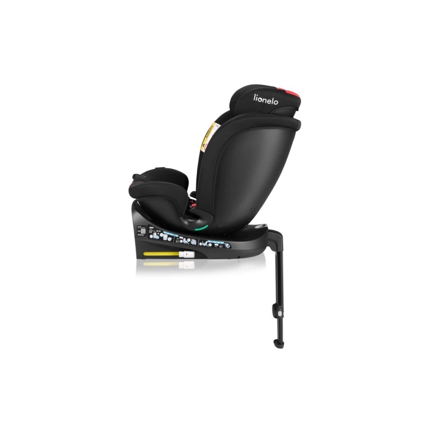 Lionelo - Auto sedište sa bazom rotirajuća NAVY i-Size 40-150 cm crno/crveno