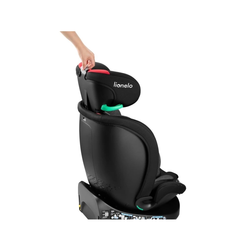 Lionelo - Auto sedište sa bazom rotirajuća NAVY i-Size 40-150 cm crno/crveno