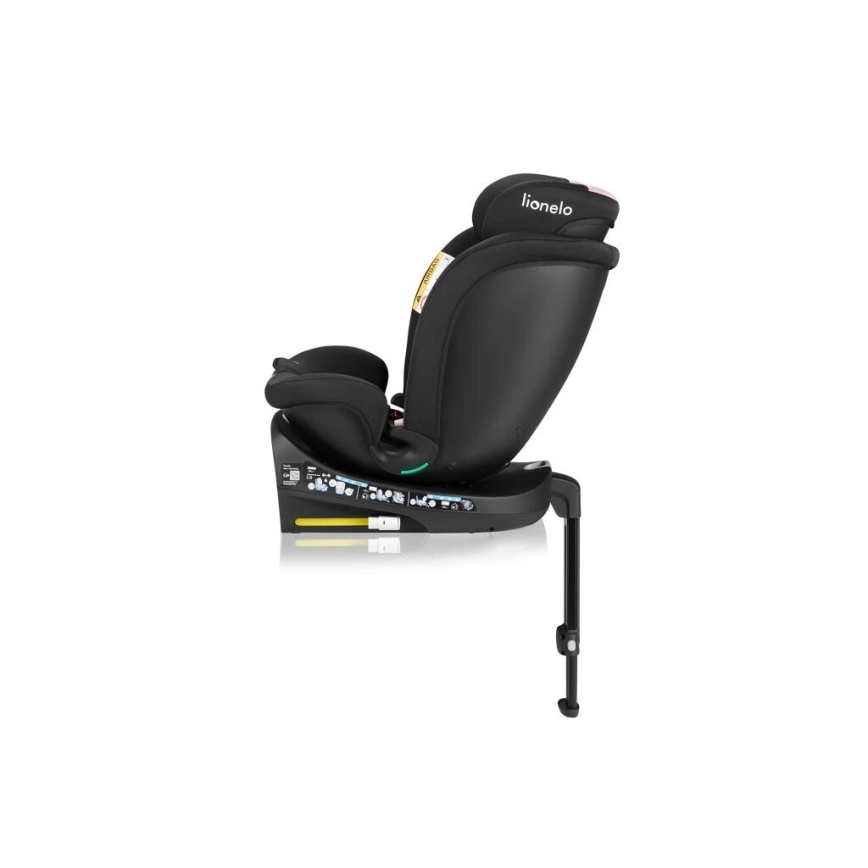 Lionelo - Auto sedište sa bazom rotirajuća NAVY i-Size 40-150 cm crno/roze
