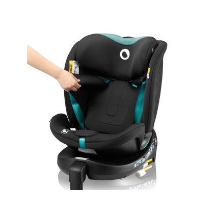 Lionelo - Auto sedište sa bazom rotirajuća NAVY i-Size 40-150 cm crno/tirkizna