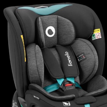 Lionelo - Auto sedište sa bazom rotirajuća NAVY i-Size 40-150 cm crno/tirkizna