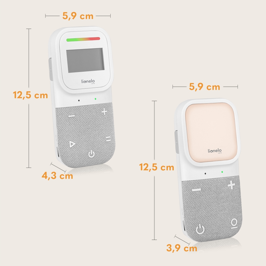 Lionelo - Bežični punjivi audio monitor za bebe BABYLINE 2.3 5V