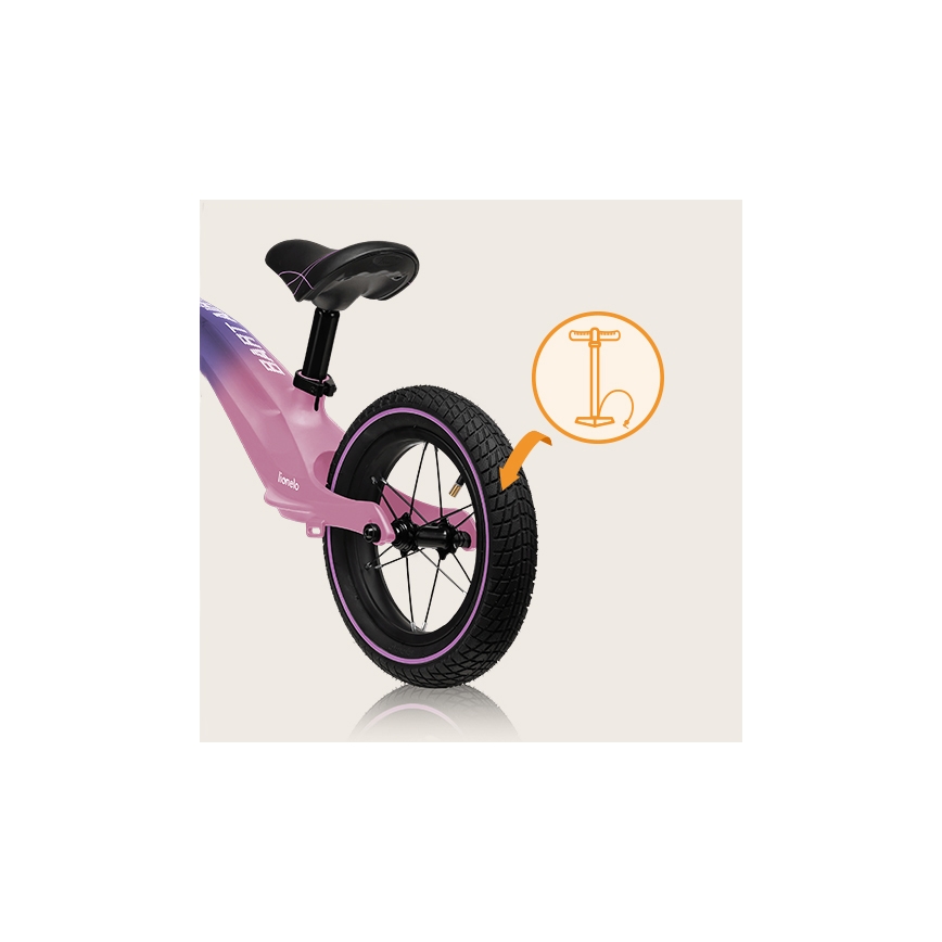 Lionelo - Bicikl bez pedala BART AIR ljubičasta/ružičasta